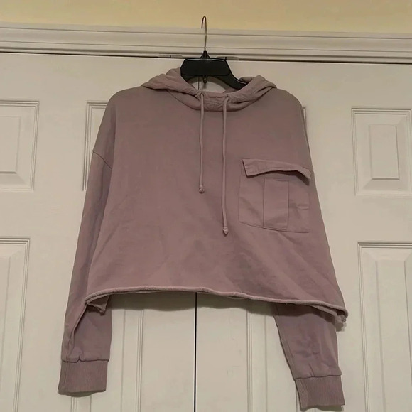 Urban Outfitters Cropped Hooded Sweatshirt - Picture 1 of 8